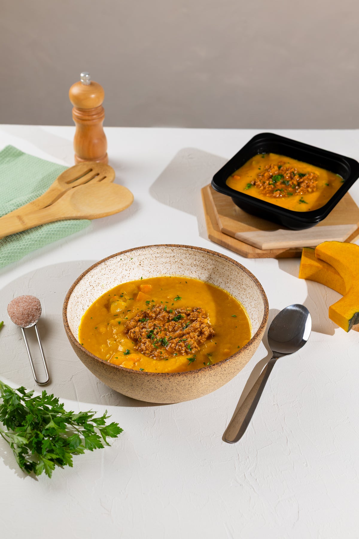 Sopa de legumes com carne moída